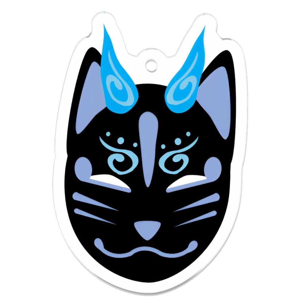 黒焔火ぎつね　青ver