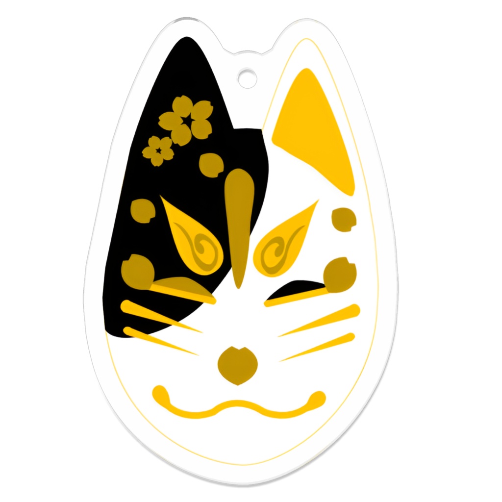 金桜ぎつね　黄ver　アクリルキーホルダー