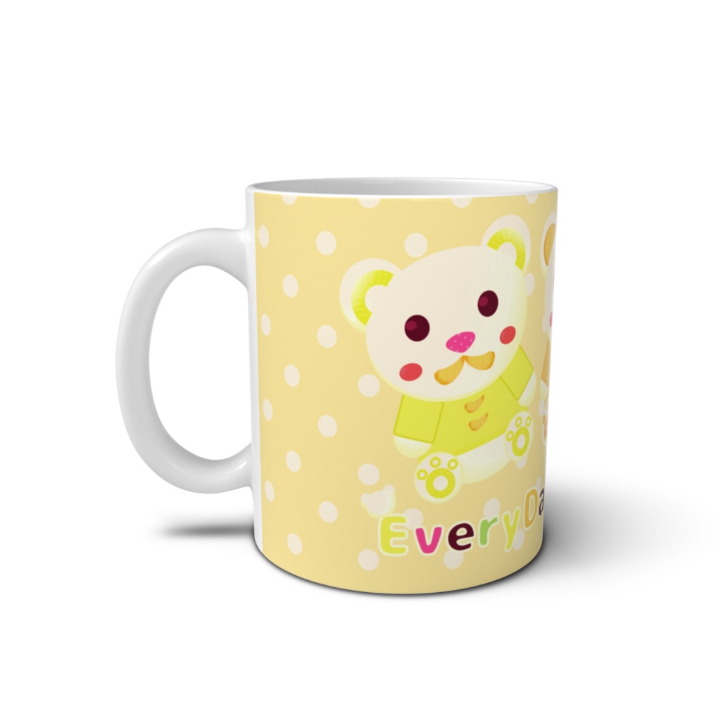 くまさんのアイスクリーム パステルオレンジ マグカップ