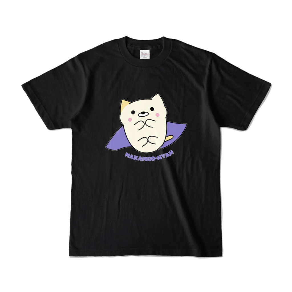 Tシャツ[黒][A/・ω・]なかんごーニャン