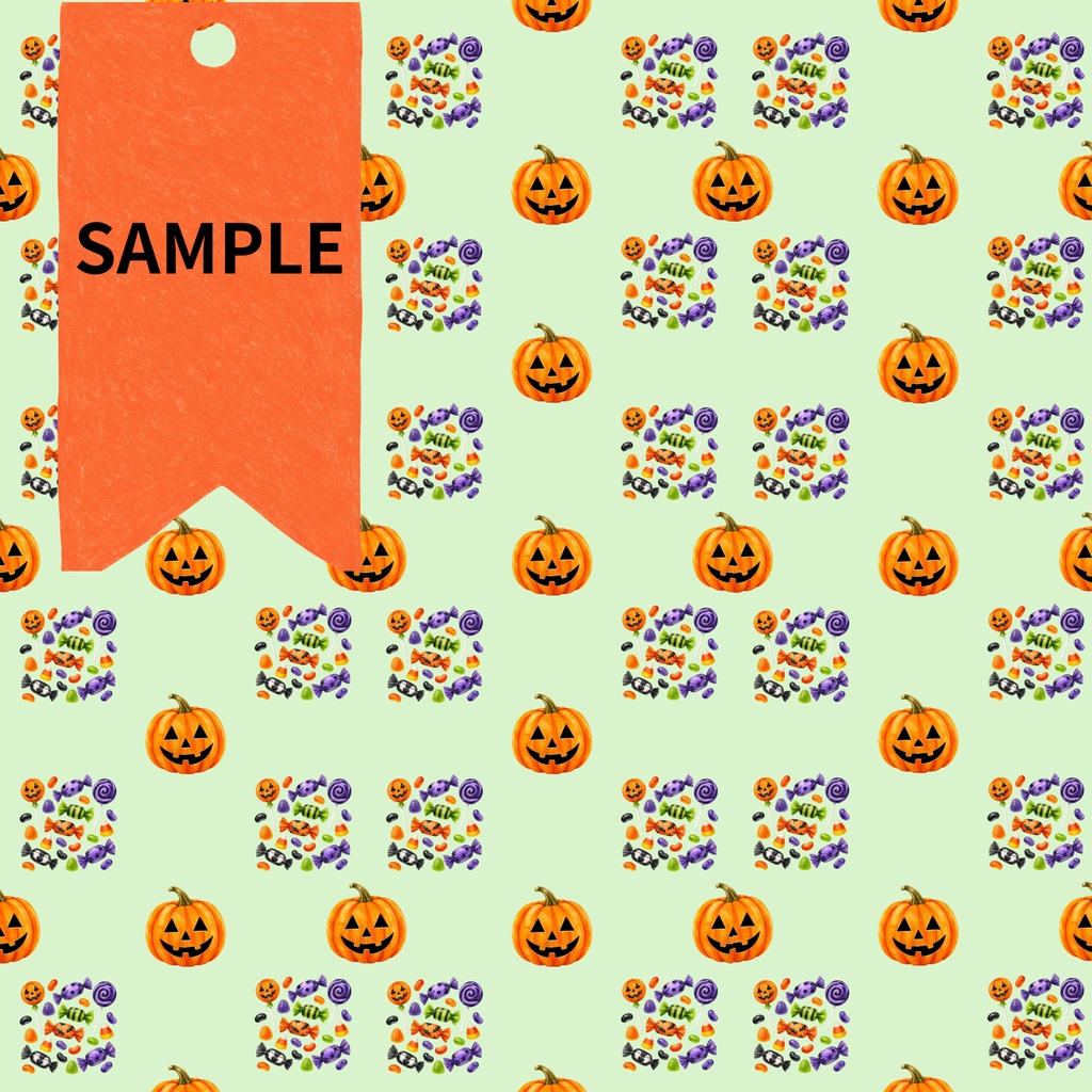 ハロウィンのデジタルペーパーセット(シームレスパターン全10種)