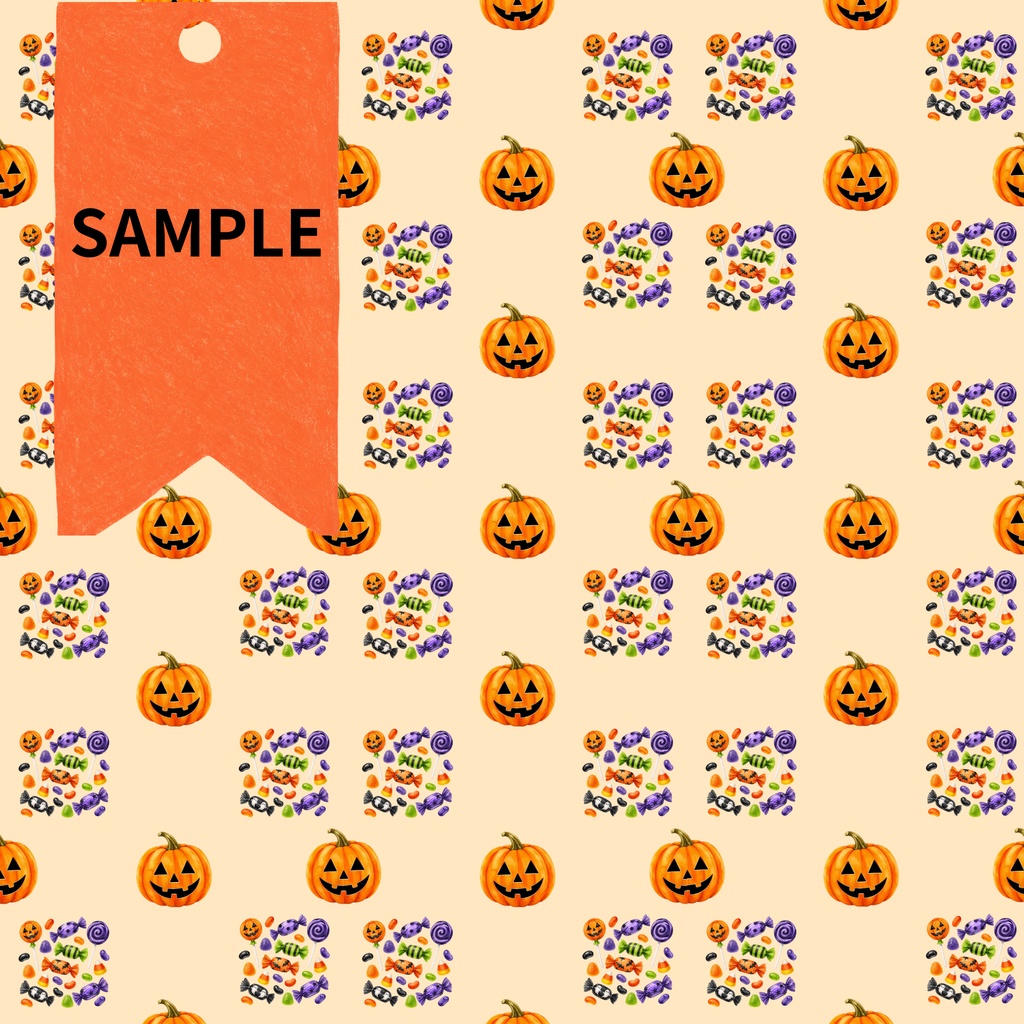 ハロウィンのデジタルペーパーセット(シームレスパターン全10種)