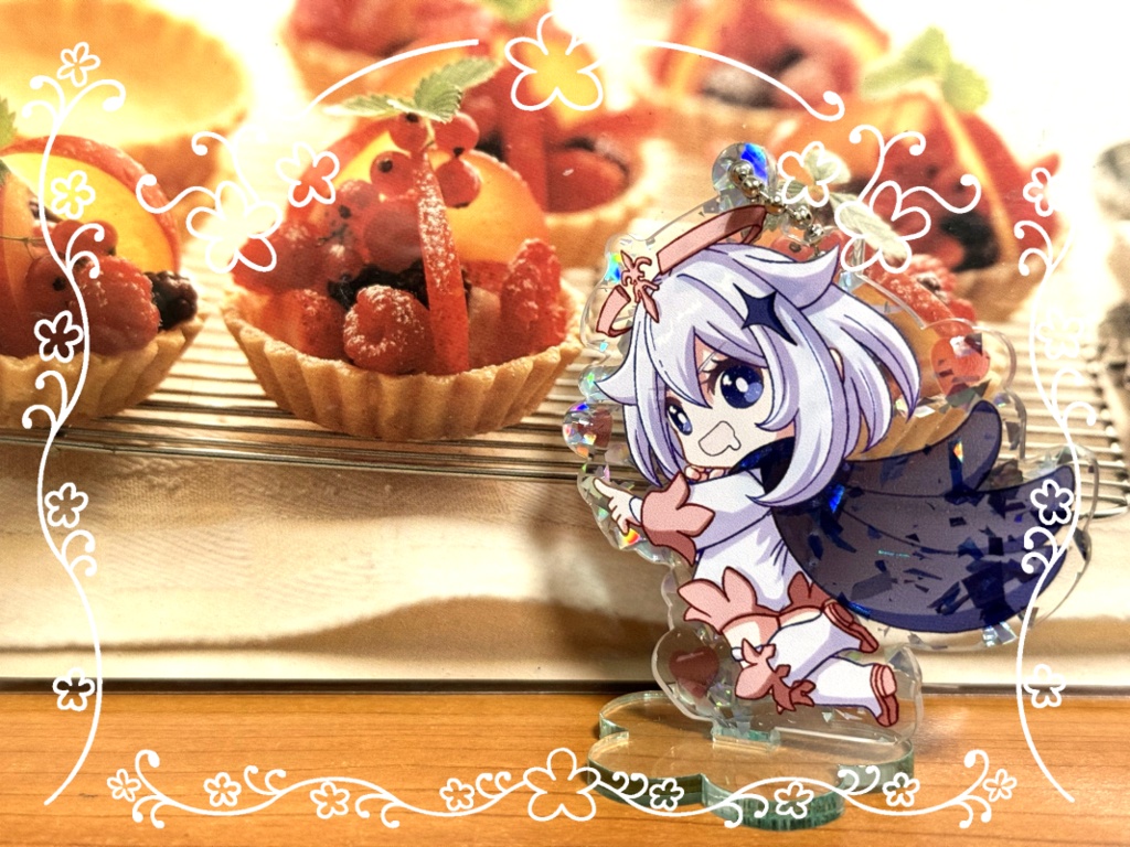 一緒にお出かけ！くいしんぼパイモンアクリルキーホルダー