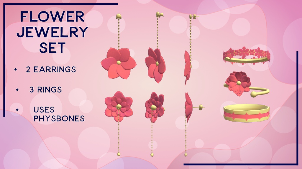  flower jewelry set