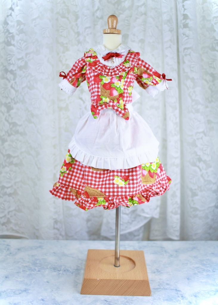 いちごギンガムワンピース 4点セット【MSD/SDM】