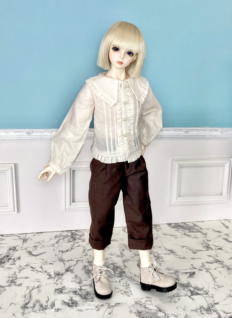 ビッグカラーフリルブラウス【LUTS MDF/KDF45 BOY】