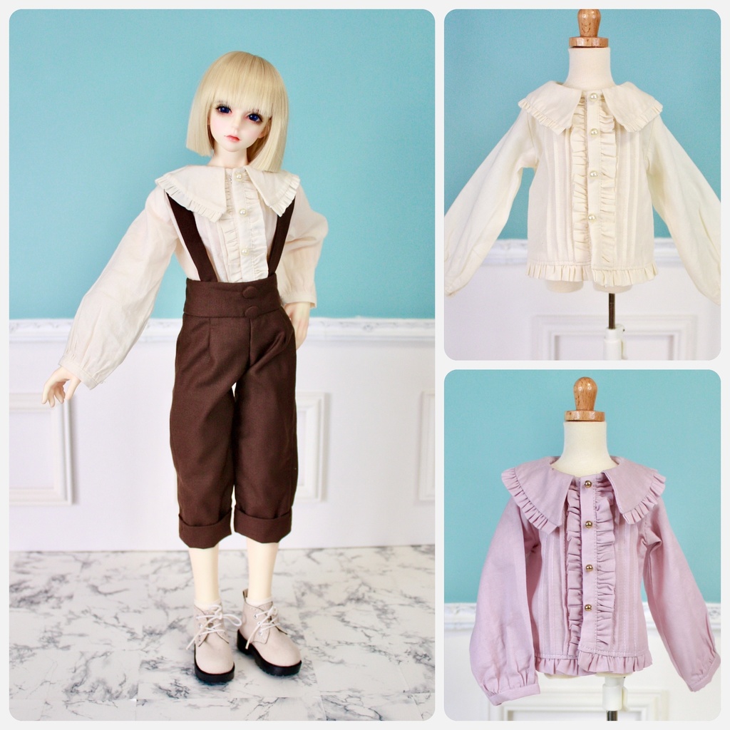 ビッグカラーフリルブラウス【LUTS MDF/KDF45 BOY】