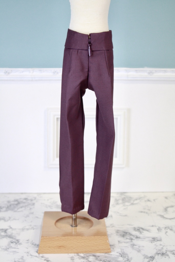 ハイウエストタックパンツ(パープル)【MDF/KDF45】