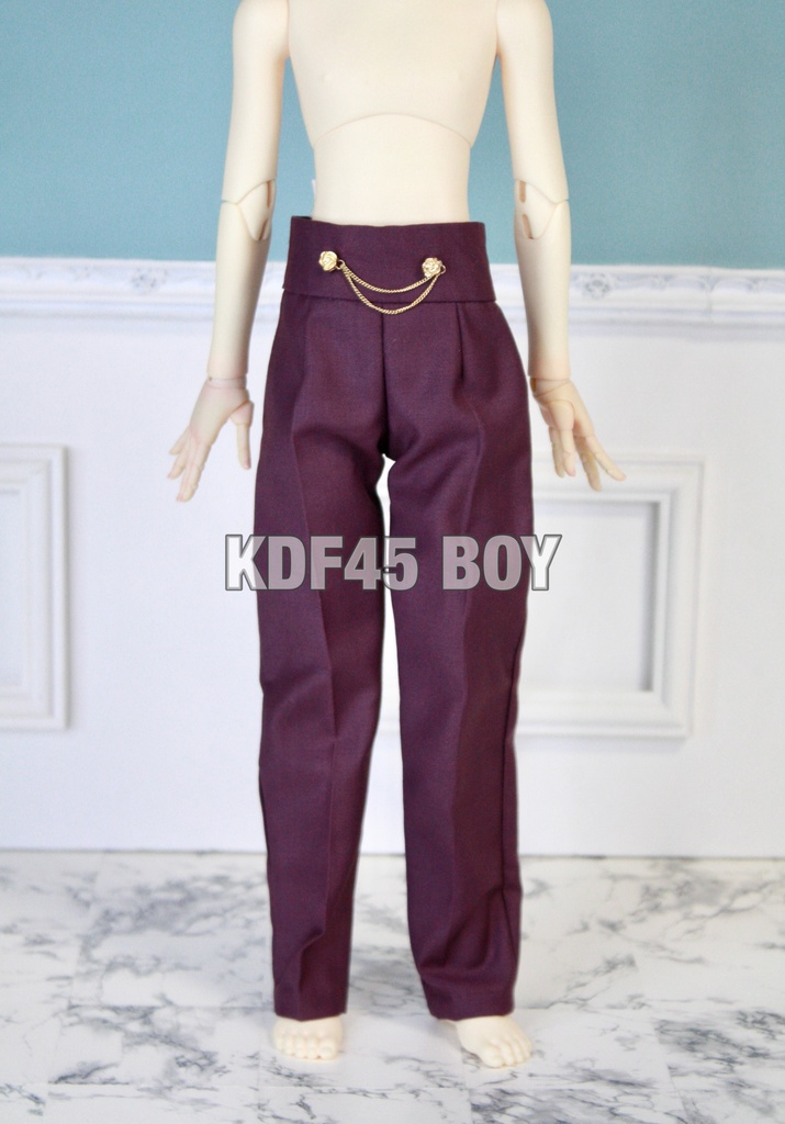 ハイウエストタックパンツ(パープル)【MDF/KDF45】