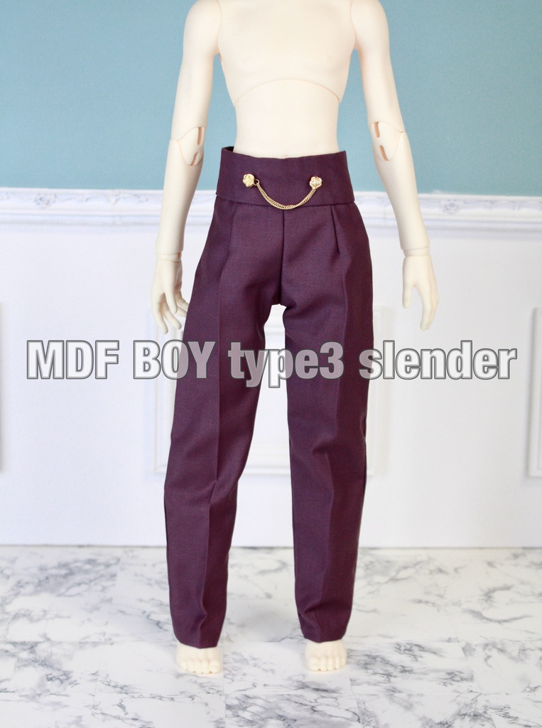 ハイウエストタックパンツ(パープル)【MDF/KDF45】