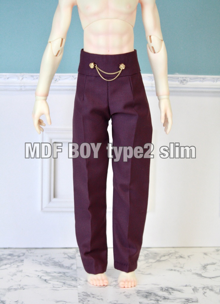 ハイウエストタックパンツ(パープル)【MDF/KDF45】