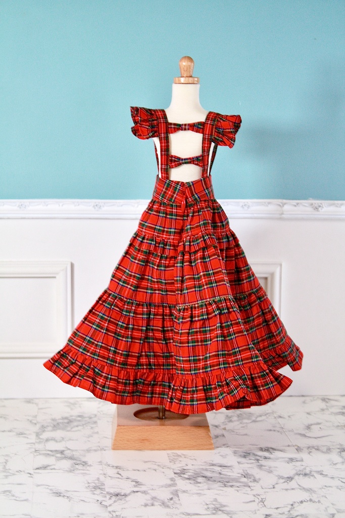 Romantic Tartan バックリボンフリルスカート