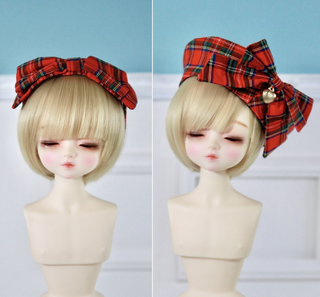 Romantic Tartan ベレー帽 / リボンカチューシャ