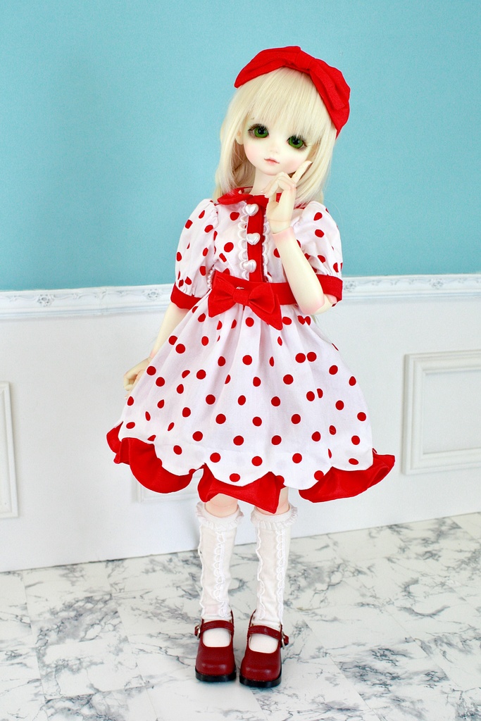 Poppin’ Dotスカラップワンピースセット