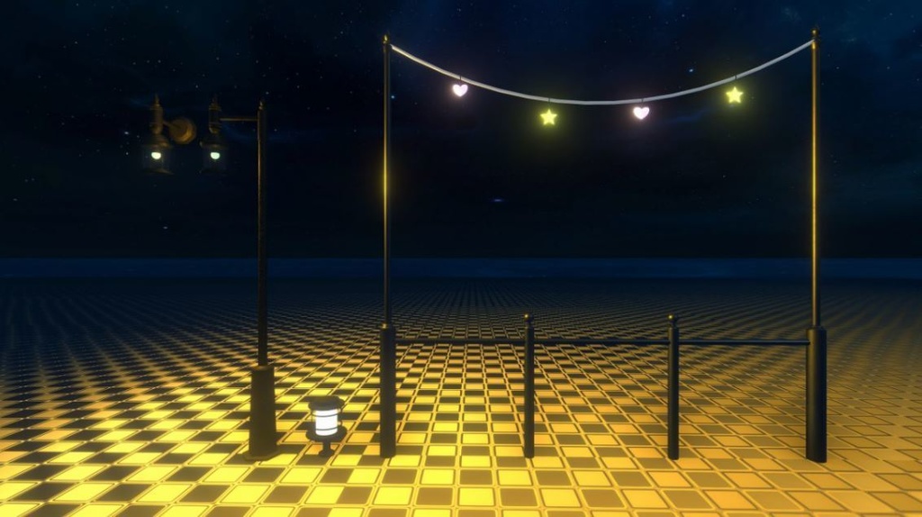 【4つ入り】ワールド用ライト3Dモデル