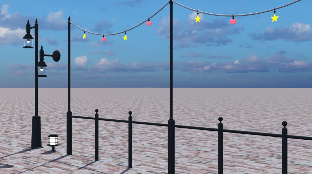 【4つ入り】ワールド用ライト3Dモデル