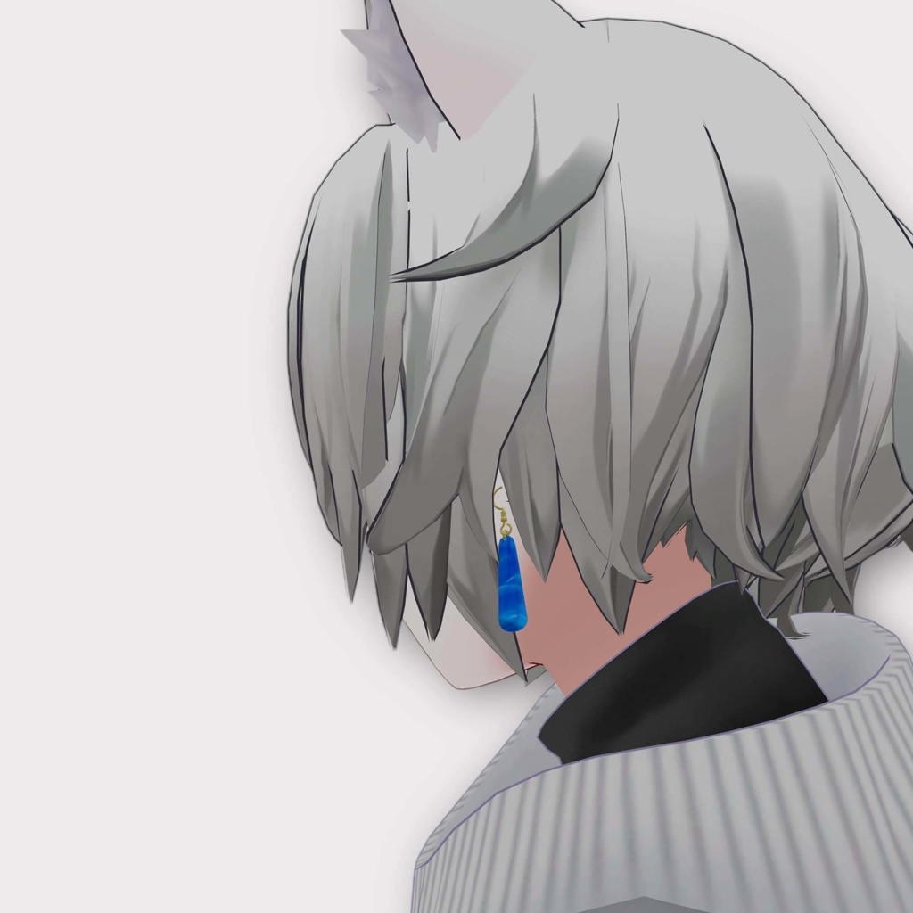 【VRChat想定】Nopoフックピアス