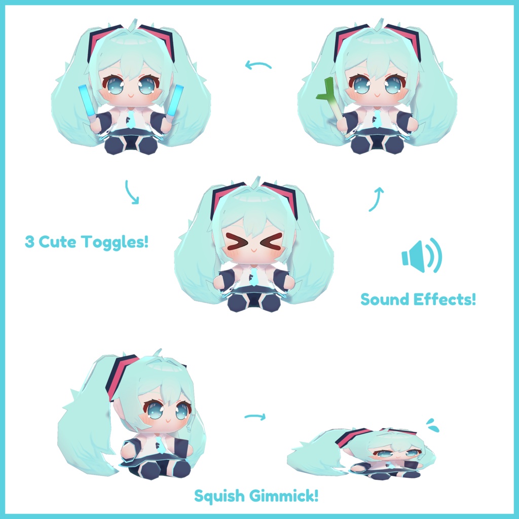 [VRC Avatar] Plush Miku - wysteriaflower - 2/4