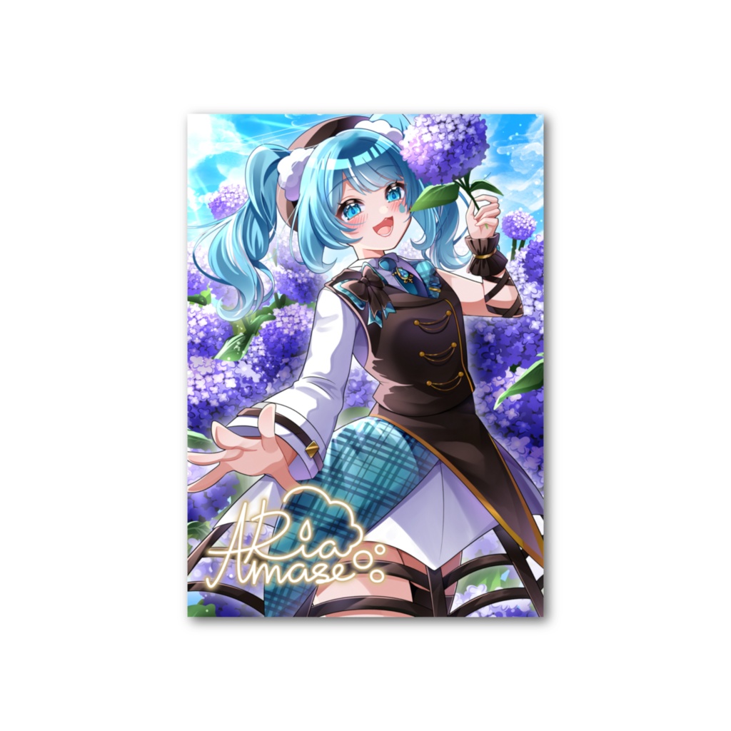 【雨瀬りあ 誕生日グッズ】サイン入り フォト風カード