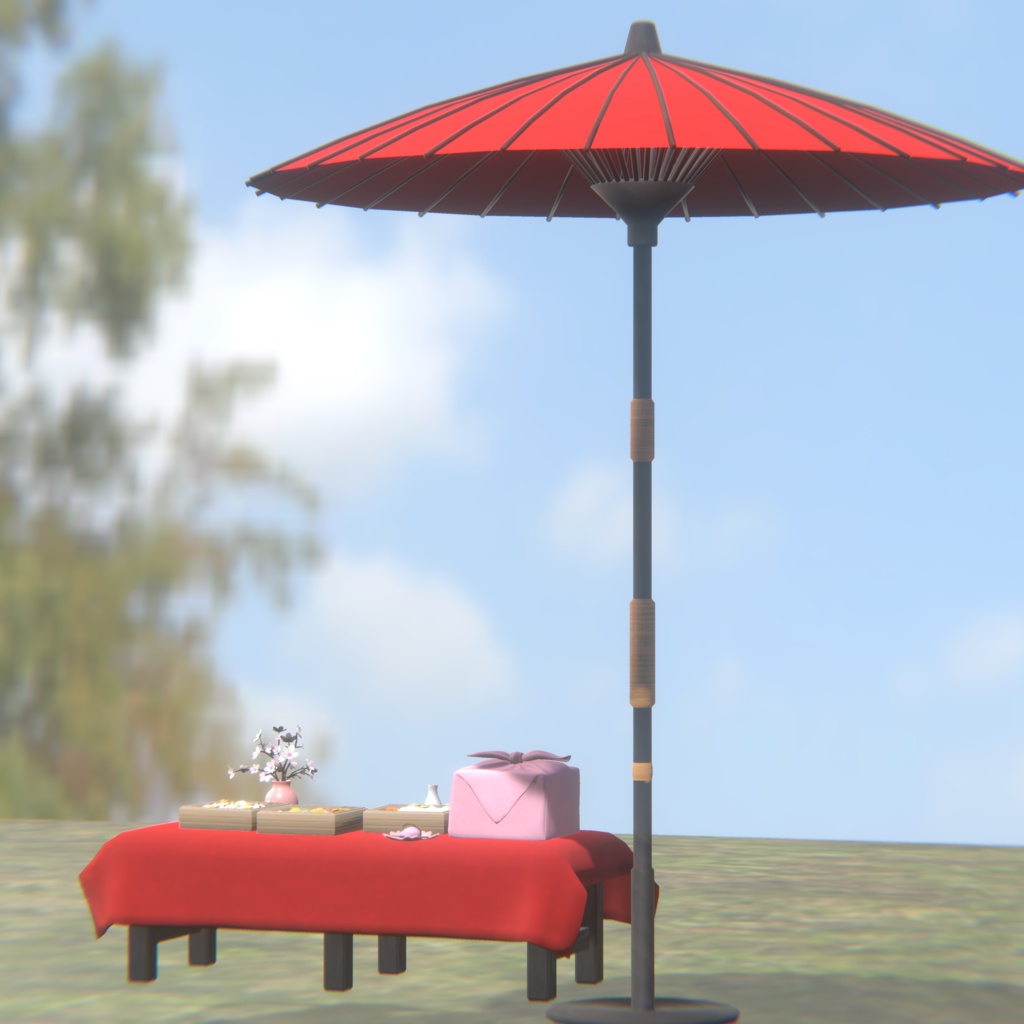 さくら満開!春のお花見セット(お花見弁当、和菓子、提灯)52点