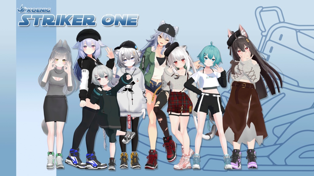【複数アバター対応】STRIKER ONE アバタースニーカー