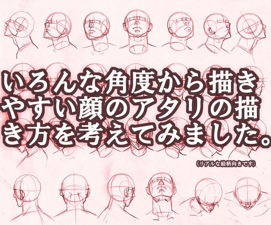 いろんな角度から描きやすい顔のアタリの描き方を考えてみました Nakama Yasukata Booth