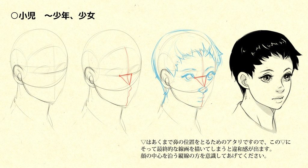 今日から鼻を描くのが少し楽しくなるアタリの描き方