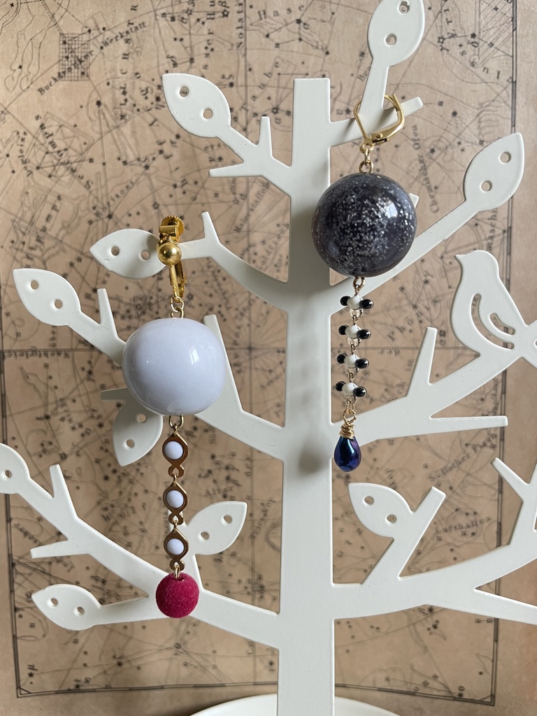 白魔導士、黒魔道士の耳飾り