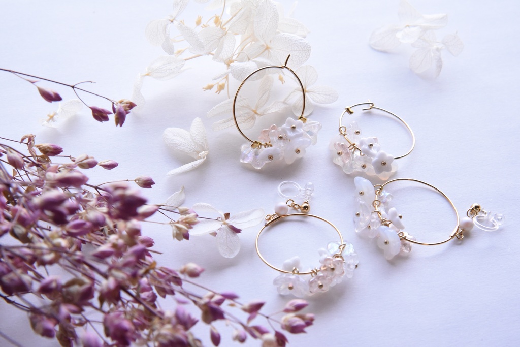 最果ての花畑　耳飾り(ピアス・イヤリング)