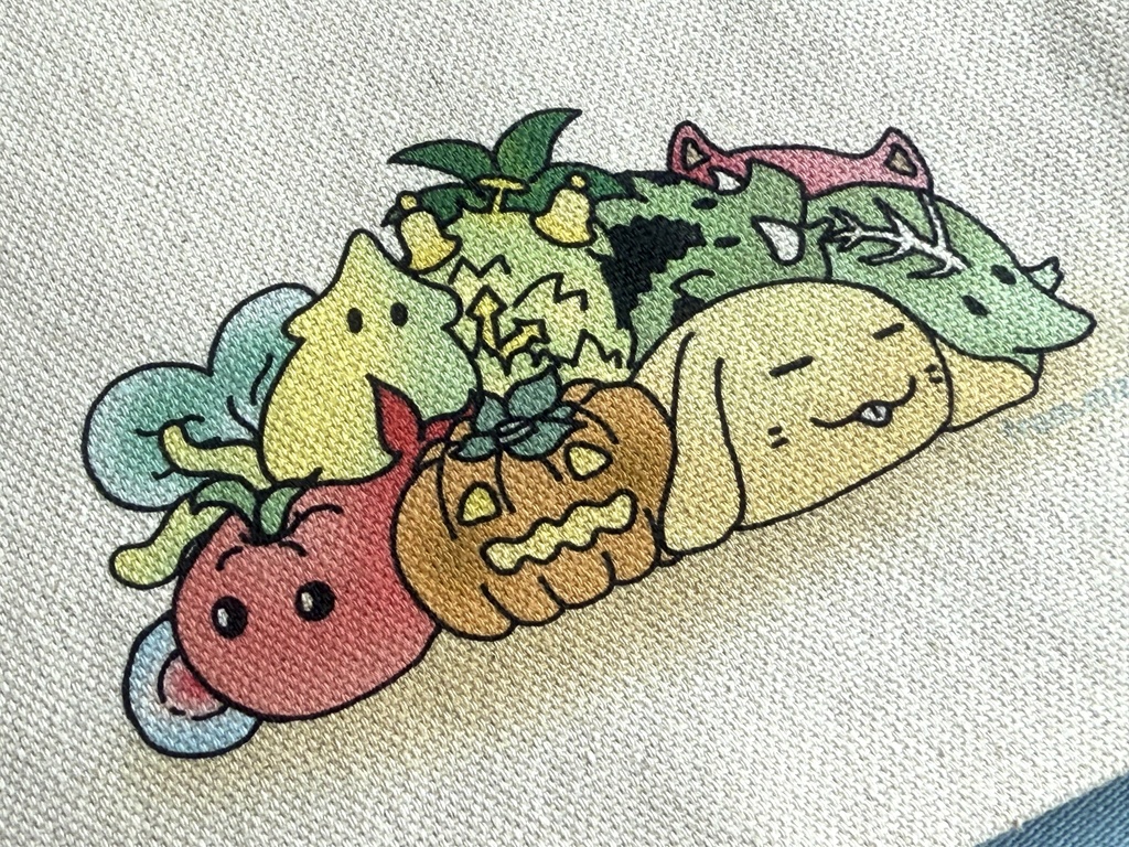 ラビと果樹園のキャンバスポーチ
