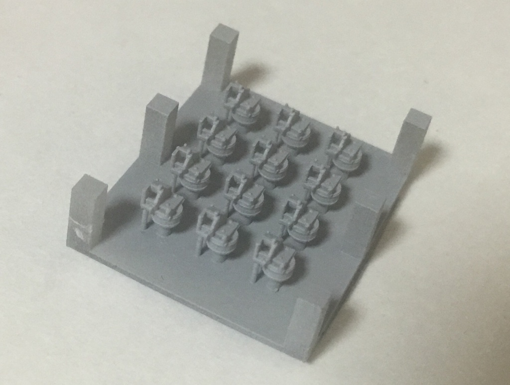 1/700 エリコン20mm連装機銃 Mk.V (power) mounting 1943 前期型 12パーツセット