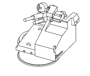 1/700 エリコン20mm連装機銃 Mk.V (power) mounting 1943 後期型 12パーツセット