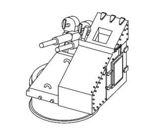 1/700 エリコン20mm連装機銃 Mk.V (power) mounting 1942-44 12パーツセット