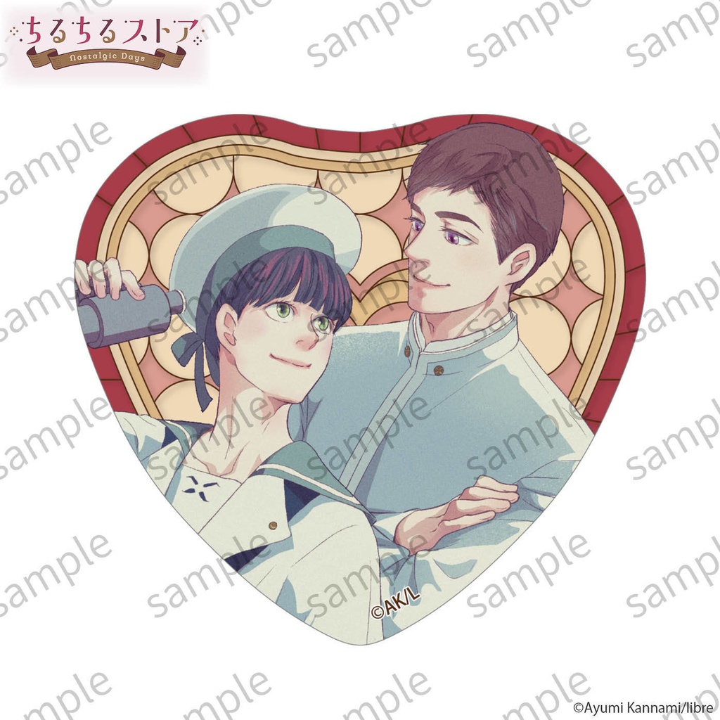 きらめきハートステンド缶バッジ【BLアワード2026】Sparkle Heart Stained Glass-Style Badge