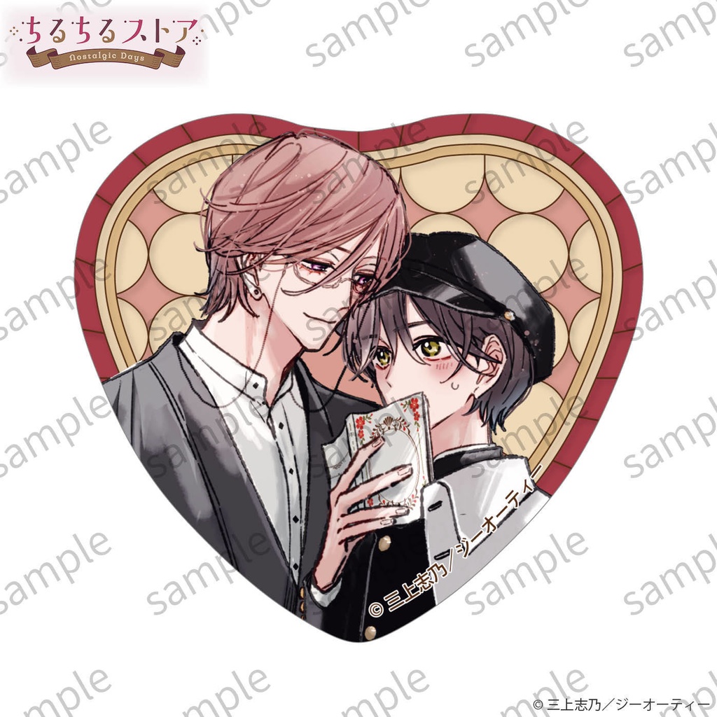 きらめきハートステンド缶バッジ【BLアワード2026】Sparkle Heart Stained Glass-Style Badge