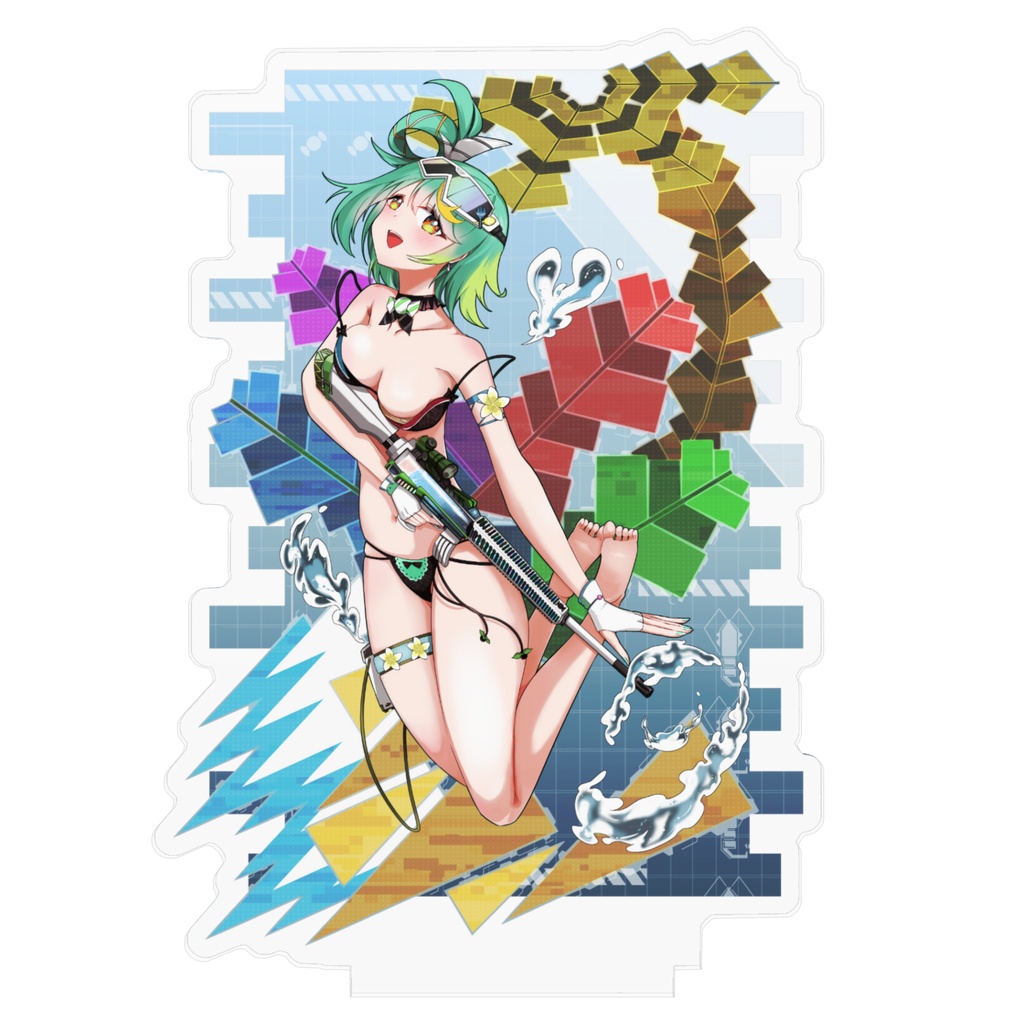 【非公式】ぷわぷわぽぷら水着アクリルフィギュア