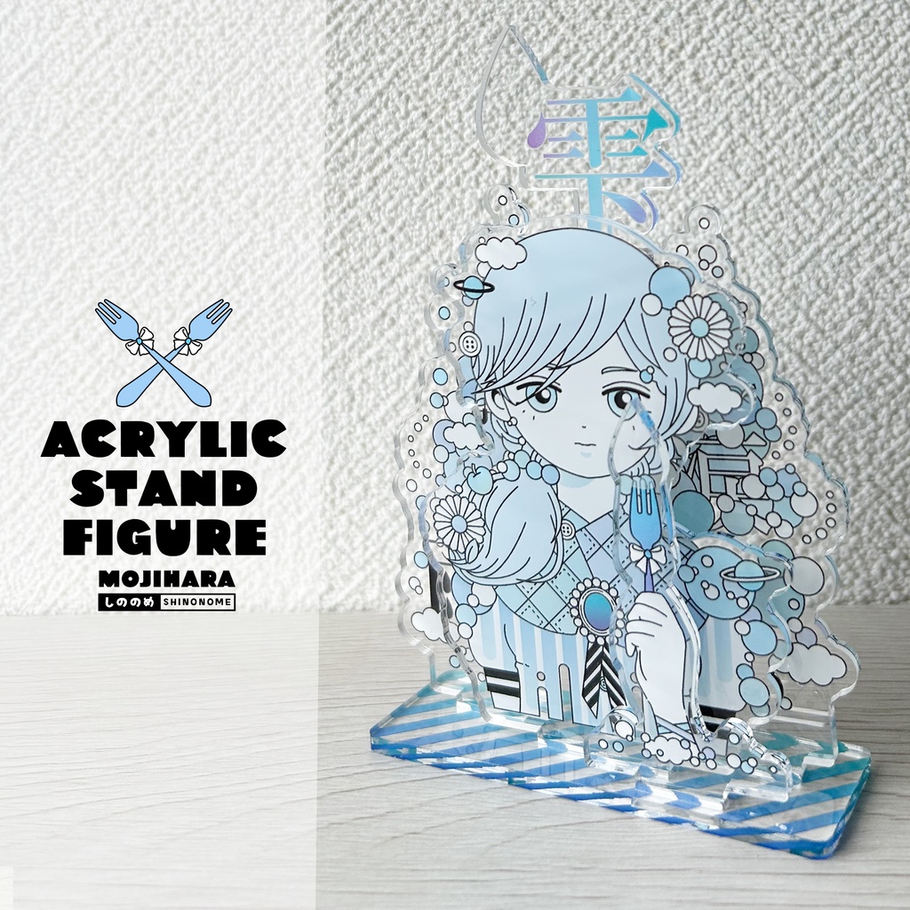 フレーム付きアクリルスタンド・水玉(水色)