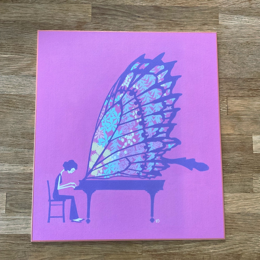 複製色紙　春の蝶　女