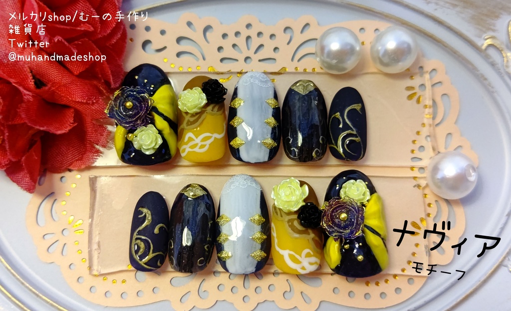 ナヴィア　原神　モチーフネイル　痛ネイル　ネイルチップ　推し活　サイズオーダー無料