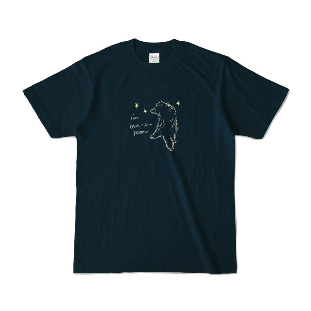 月猫 Tシャツ ''I'm over the moon!"