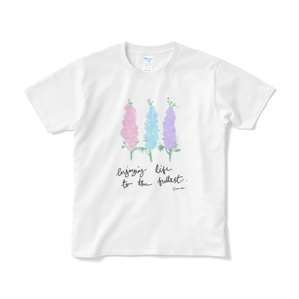 デルフィニウム🌷　花言葉　Tシャツ　🌷