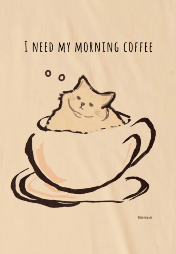 Coffee Cat Tshirt ☕ コーヒー猫 Tシャツ