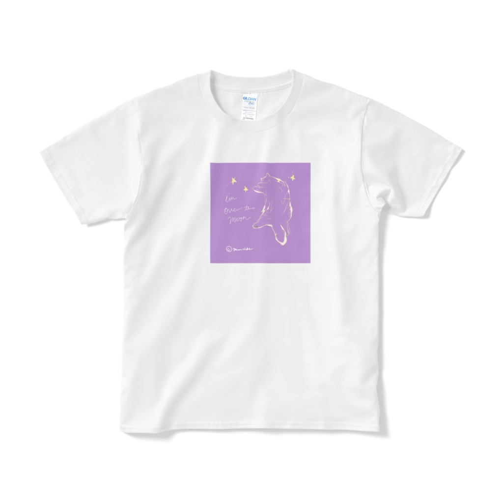 月猫　🌙　Tシャツ　白