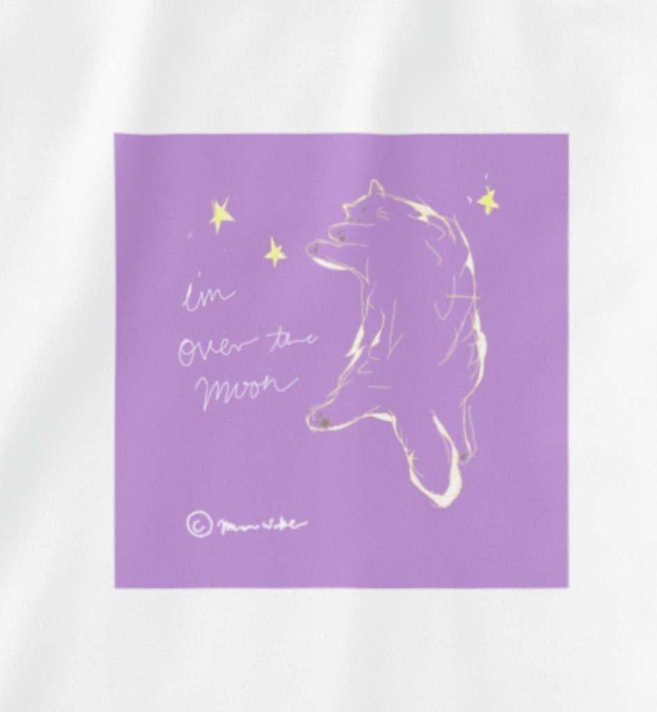 月猫 🌙 Tシャツ 白
