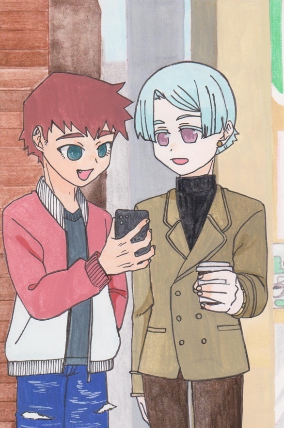 原画「同級生の2人」