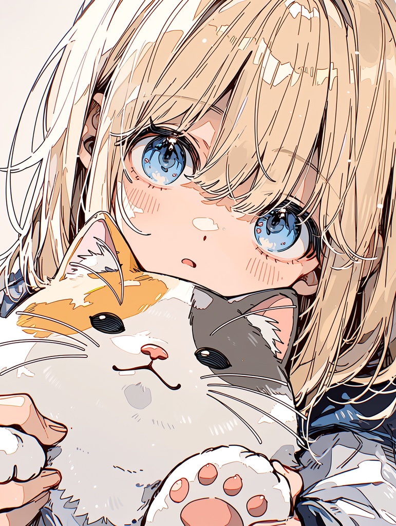 金髪と猫ちゃん