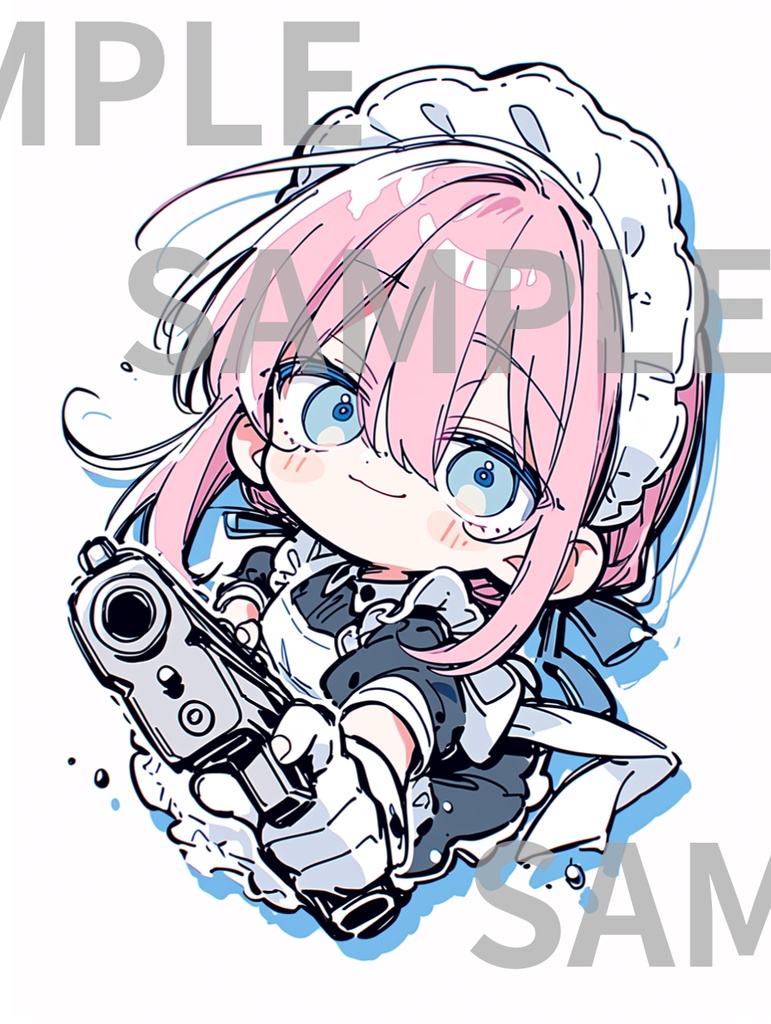 メイド×銃_ピンク
