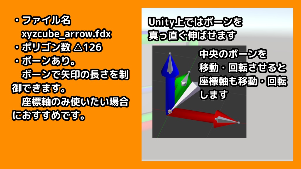 【座標軸】XYZキューブ【ローポリ】