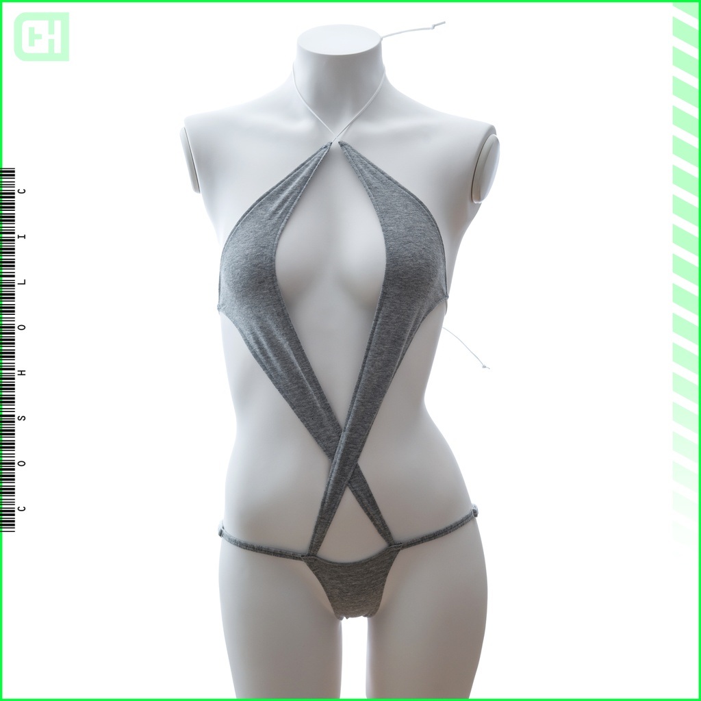 コスホリック+PredatorRatコラボ グレーコットングラビア水着ワンピースタイプ