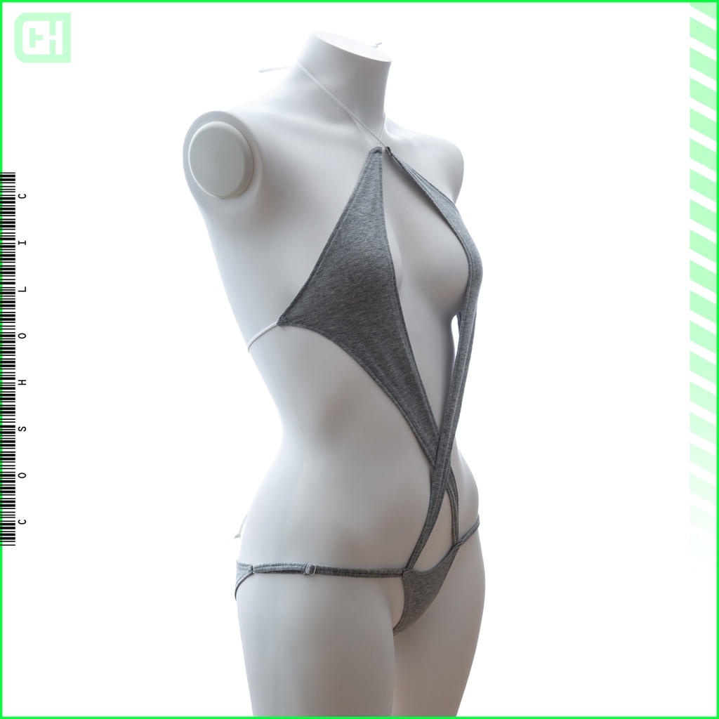 コスホリック+PredatorRatコラボ グレーコットングラビア水着ワンピースタイプ